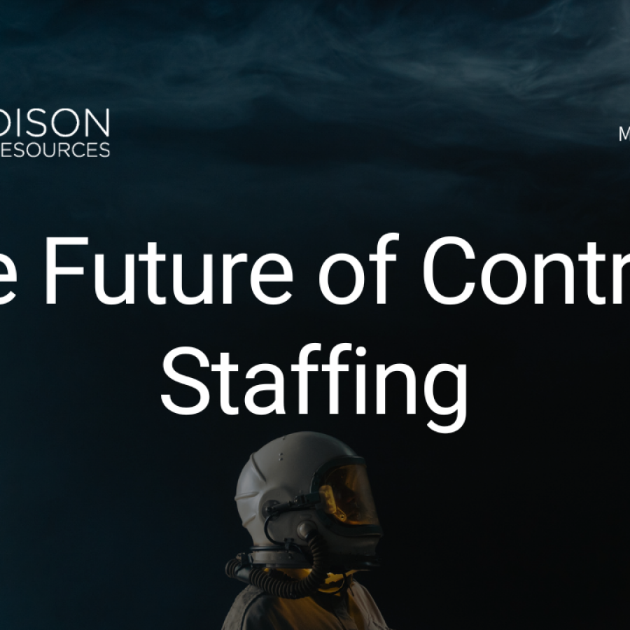 Graph showing increase in contract staffing roles from 2020 to 2050, highlighting the shift towards a gig economy.